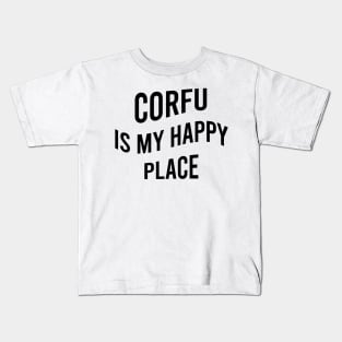 Corfu is my happy place Kids T-Shirt